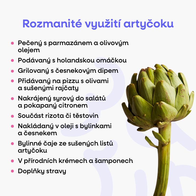 Rozmanité využití artyčoku